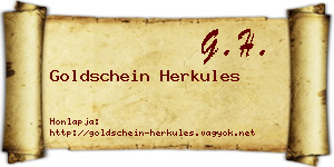 Goldschein Herkules névjegykártya